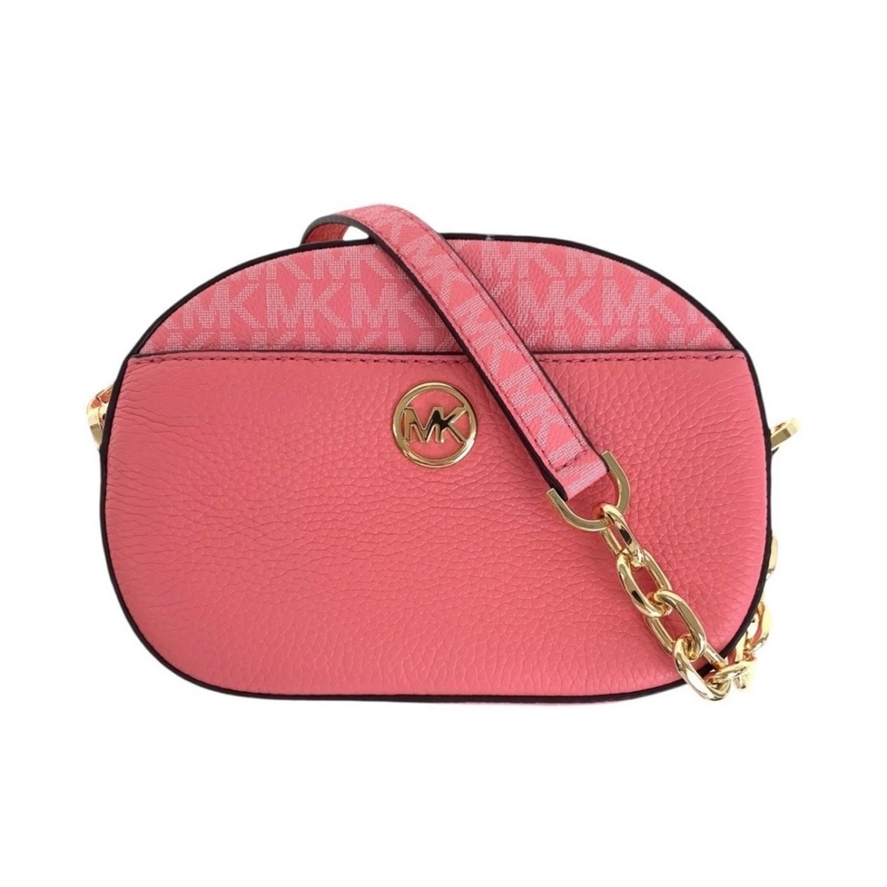 Michael Kors Coral Crossbody Bag with Gold Accents